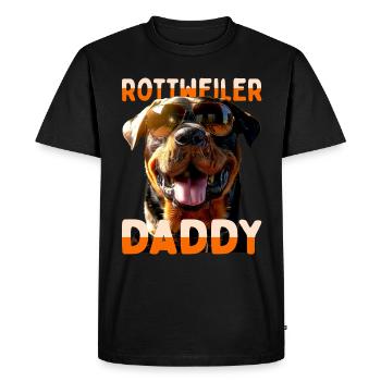 Rottweiler Papa Papa Père Fête des Pères Papa Chiens - T-shirt Premium bio Homme - noir - Devant - Nico (187cm)