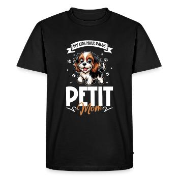 Petit Basset Griffon Vendéen Mama - Men's Premium Organic T-Shirt - black - Front - Nico (187cm)