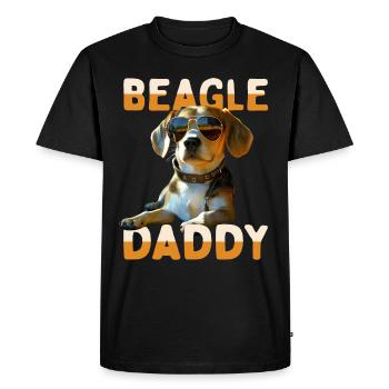 Beagle Daddy Dog Dad Father's Day Father Beagle Dad - Men's Premium Organic T-Shirt - black - Front - Nico (187cm)