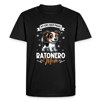 Ratonero Bodeguero Andaluz Mama - Men's Premium Organic T-Shirt - black - Front - Nico (187cm)