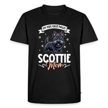 Scottish Terrier Mom - Men's Premium Organic T-Shirt - black - Front - Nico (187cm)