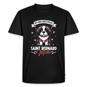 Maman Saint-Bernard - T-shirt Premium bio Homme - noir - Devant - Nico (187cm)