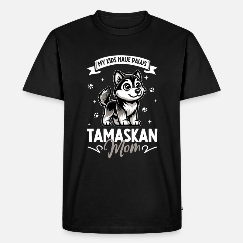 Tamaskan Mama - Männer Premium Bio T-Shirt - Schwarz