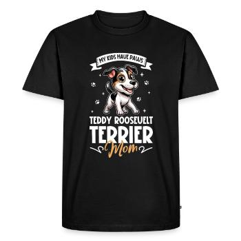 Teddy Roosevelt Terrier Maman - T-shirt Premium bio Homme - noir - Devant - Nico (187cm)