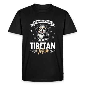 Maman terrier tibétain - T-shirt Premium bio Homme - noir - Devant - Nico (187cm)