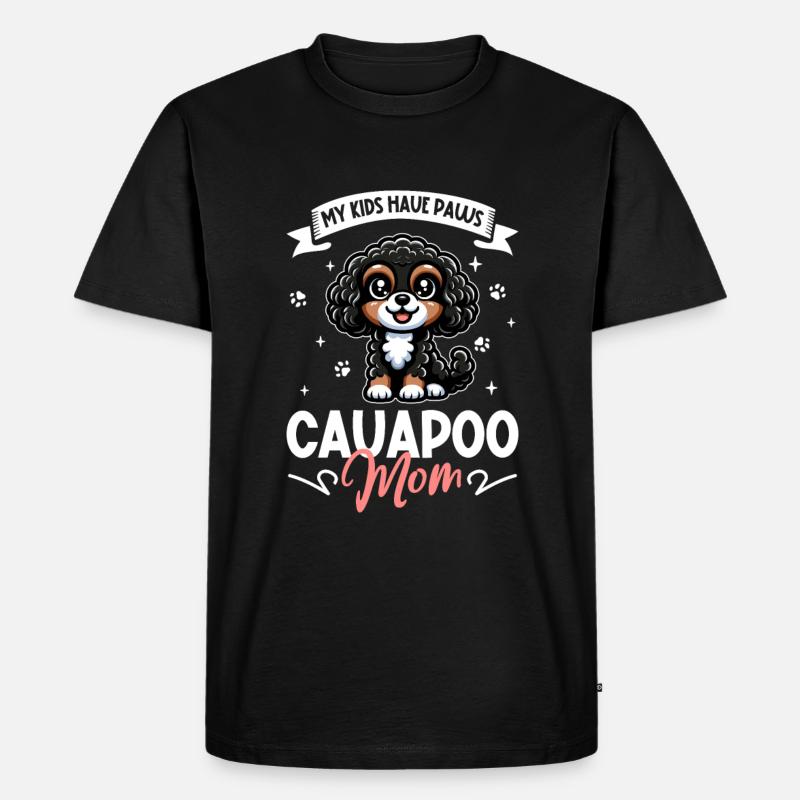 Cavapoo Mama - Männer Premium Bio T-Shirt - Schwarz