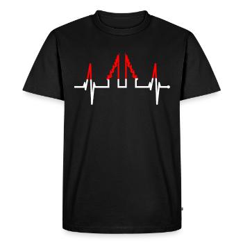 Bali Heartbeat Heaven’s Gate Indonésie Love Bali - T-shirt Premium bio Homme - noir - Devant - Nico (187cm)