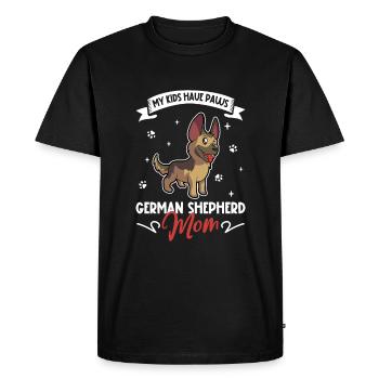 German Shepherd Mama - Men's Premium Organic T-Shirt - black - Front - Nico (187cm)