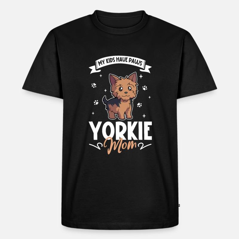 Yorkshire Terrier Mama - Männer Premium Bio T-Shirt - Schwarz