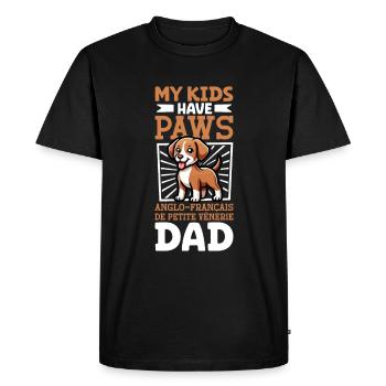 Anglo-Français de Petite Vénerie Papa - T-shirt Premium bio Homme - noir - Devant - Nico (187cm)