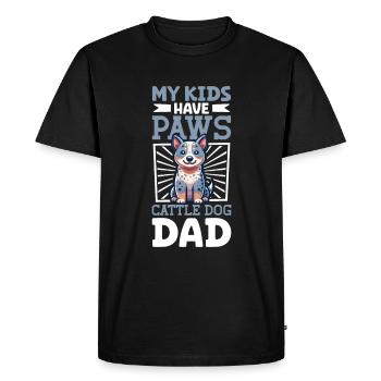Papa australien de chien de bovin - T-shirt Premium bio Homme - noir - Devant - Nico (187cm)