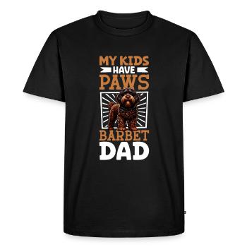 French Water Dog Dad - Men's Premium Organic T-Shirt - black - Front - Nico (187cm)