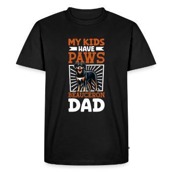 Beauceron Papa - T-shirt Premium bio Homme - noir - Devant - Nico (187cm)
