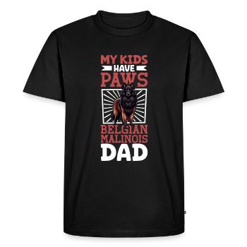Papa Berger Belge - T-shirt Premium bio Homme - noir - Devant - Nico (187cm)
