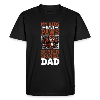 Boykin Spaniel Dad - Men's Premium Organic T-Shirt - black - Front - Nico (187cm)