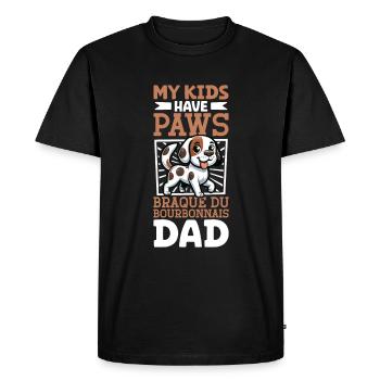Braque du Bourbonnais Papa - T-shirt Premium bio Homme - noir - Devant - Nico (187cm)