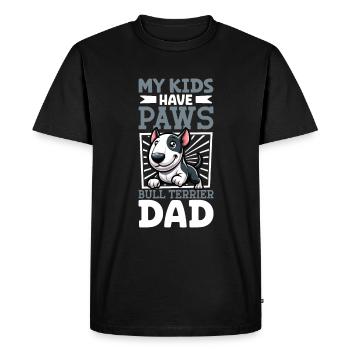 Papa Bull Terrier - T-shirt Premium bio Homme - noir - Devant - Nico (187cm)