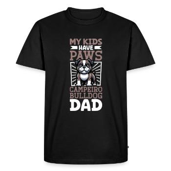 Campeiro Bulldog Dad - Men's Premium Organic T-Shirt - black - Front - Nico (187cm)
