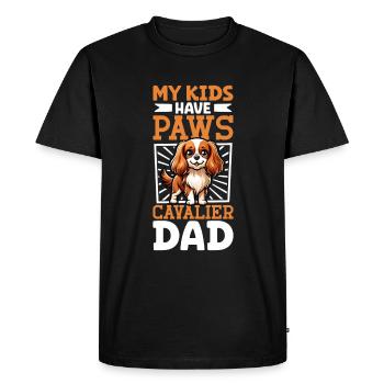Cavalier King Charles Spaniel Dad - T-shirt Premium bio Homme - noir - Devant - Nico (187cm)