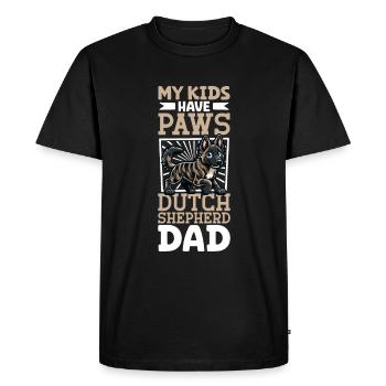 Dutch Shepherd Dad - Men's Premium Organic T-Shirt - black - Front - Nico (187cm)