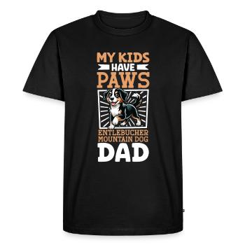 Entlebucher Mountain Dog Dad - Men's Premium Organic T-Shirt - black - Front - Nico (187cm)