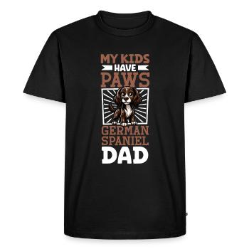 Caille Allemande Chien Papa - T-shirt Premium bio Homme - noir - Devant - Nico (187cm)