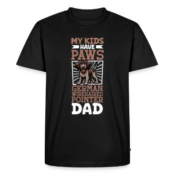 Papa allemand à poil dur - T-shirt Premium bio Homme - noir - Devant - Nico (187cm)