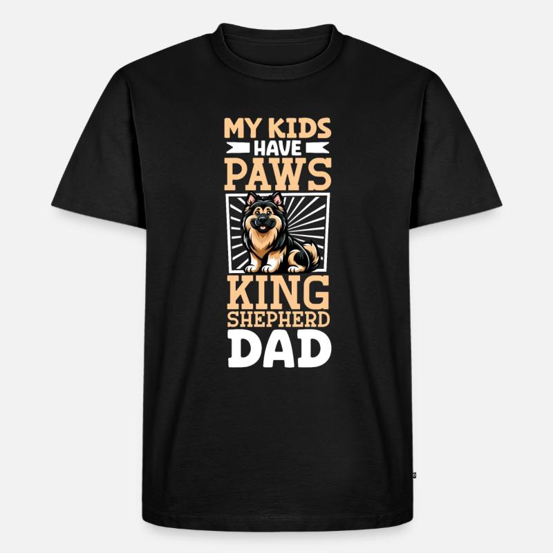 King Shepherd Papa - Männer Premium Bio T-Shirt - Schwarz