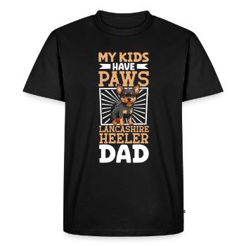 Lancashire Heeler Papa - T-shirt Premium bio Homme - noir - Devant - Nico (187cm)