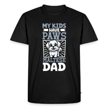 Papa maltais - T-shirt Premium bio Homme - noir - Devant - Nico (187cm)