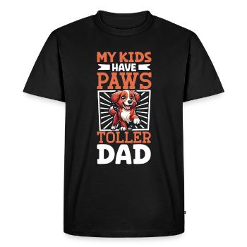 Papa retriever de canard de la Nouvelle-Écosse - T-shirt Premium bio Homme - noir - Devant - Nico (187cm)