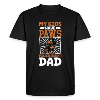 Papa polonais - T-shirt Premium bio Homme - noir - Devant - Nico (187cm)