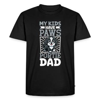 Portuguese Water Dog Dad - Men's Premium Organic T-Shirt - black - Front - Nico (187cm)