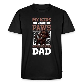 Poodle Pointer Dad - Men's Premium Organic T-Shirt - black - Front - Nico (187cm)