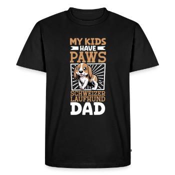 Papa Swiss Hound - T-shirt Premium bio Homme - noir - Devant - Nico (187cm)