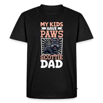 Scottish Terrier Dad - Men's Premium Organic T-Shirt - black - Front - Nico (187cm)