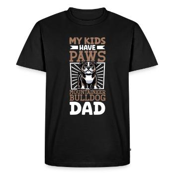 Serrano Bulldog Dad - Men's Premium Organic T-Shirt - black - Front - Nico (187cm)