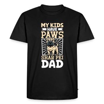 Shar-Pei Papa - Men's Premium Organic T-Shirt - black - Front - Nico (187cm)