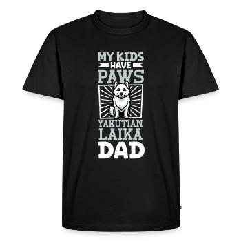Yakutskaya Laika Dad - Men's Premium Organic T-Shirt - black - Front - Nico (187cm)