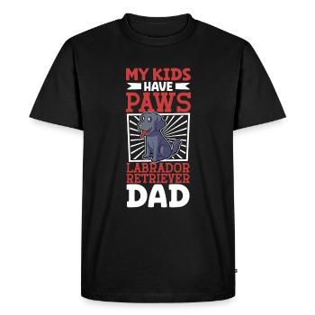 Labrador Retriever Dad - Men's Premium Organic T-Shirt - black - Front - Nico (187cm)