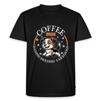 Kaffee und Dansk-Svensk Gårdshund - T-shirt Premium bio Homme - noir - Devant - Nico (187cm)
