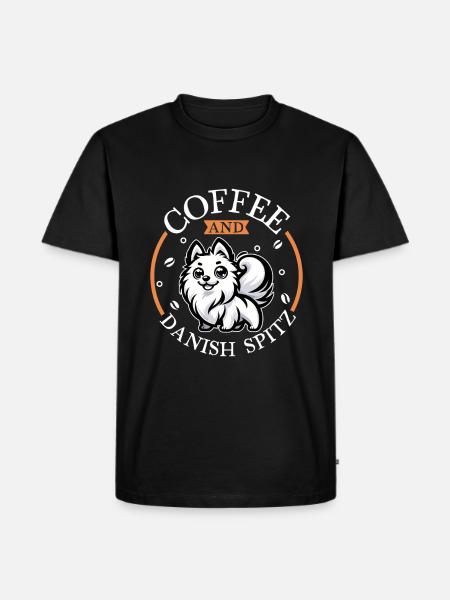 Coffee and Danish Spitz - Men's Premium Organic T-Shirt - black