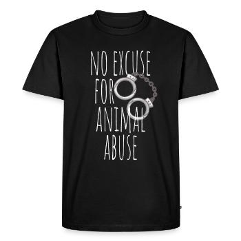 Aucune excuse pour la maltraitance animale Tierschutz Tierliebe - T-shirt Premium bio Homme - noir - Devant - Nico (187cm)