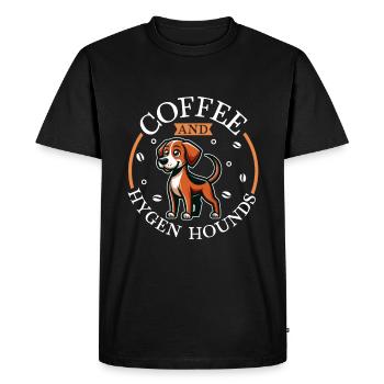 Café et Hygenhund - T-shirt Premium bio Homme - noir - Devant - Nico (187cm)