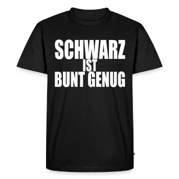 Black Is Colorful Enough Gothic Black Metal Emo - Men's Premium Organic T-Shirt - black - Front - Nico (187cm)