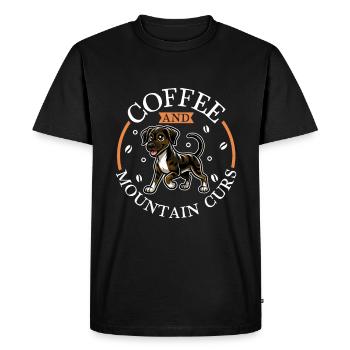Café et Cur de montagne - T-shirt Premium bio Homme - noir - Devant - Nico (187cm)