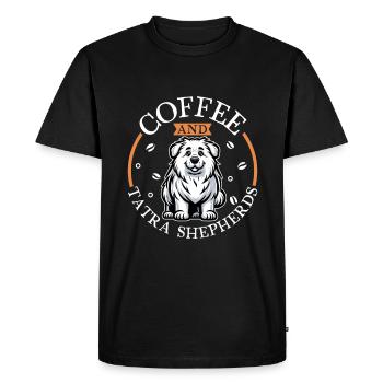 Kaffee und Polski Owczarek Podhalanski - T-shirt Premium bio Homme - noir - Devant - Nico (187cm)