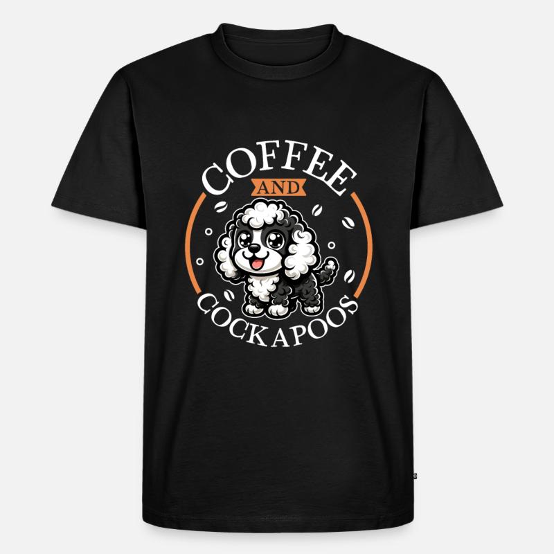 Café et Cockapoo - T-shirt Premium bio Homme - noir