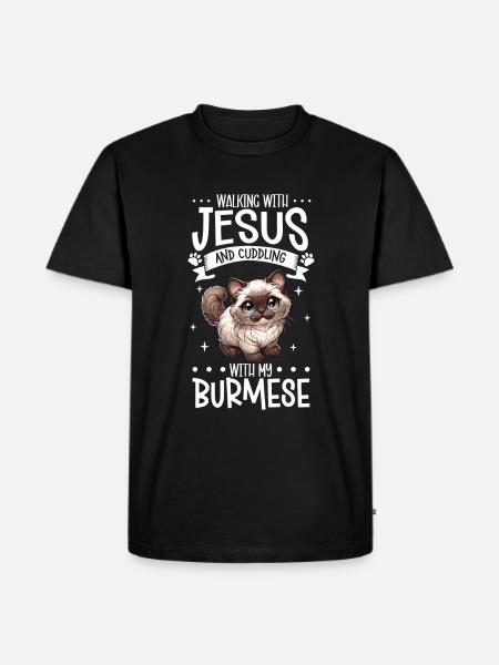Jesus and my Burma - Men's Premium Organic T-Shirt - black