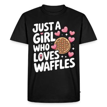 Gaufres Bonbons pour le petit-déjeuner - T-shirt Premium bio Homme - noir - Devant - Nico (187cm)